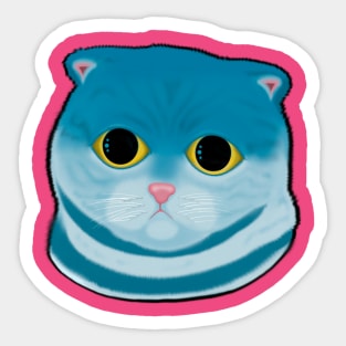 Blue cat Sticker